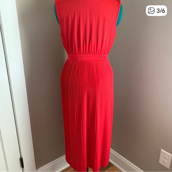 Anthropologie Tracy Reese surplice dress in red laqquer size L Petite - Picture 4 of 6